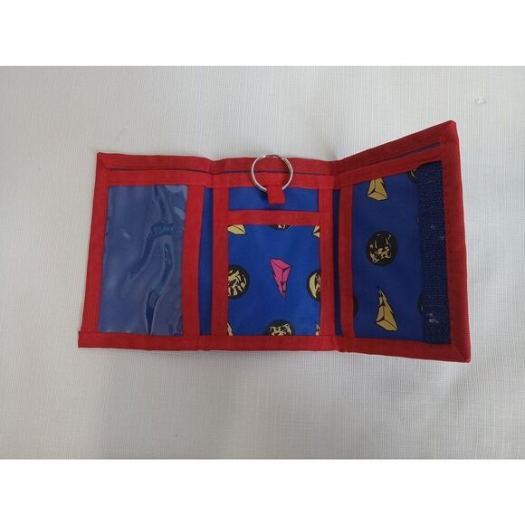Mighty Morphin Vintage 1994 Red and Blue Power Rangers Trifold Lenticular Wallet - Picture 3 of 7